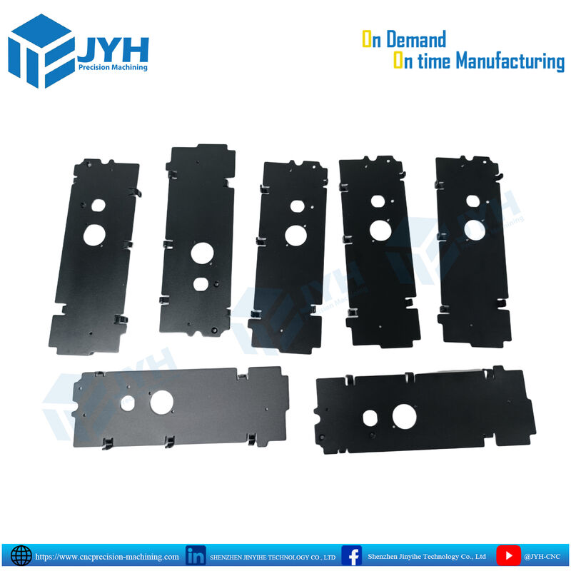 High Precision CNC Machined Black Anodized Aluminum Parts with Durable Finish and Lightweight Strength